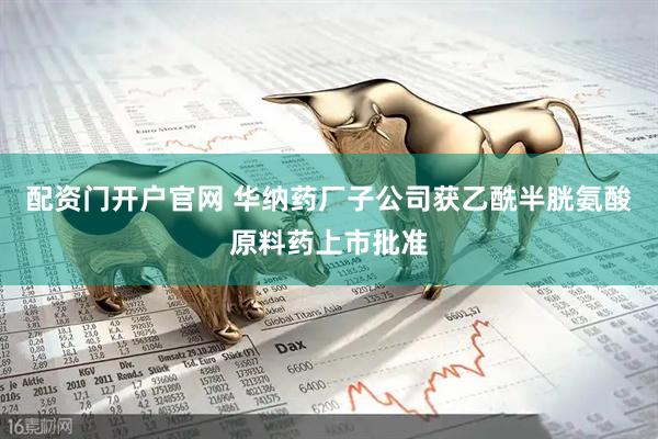 配资门开户官网 华纳药厂子公司获乙酰半胱氨酸原料药上市批准