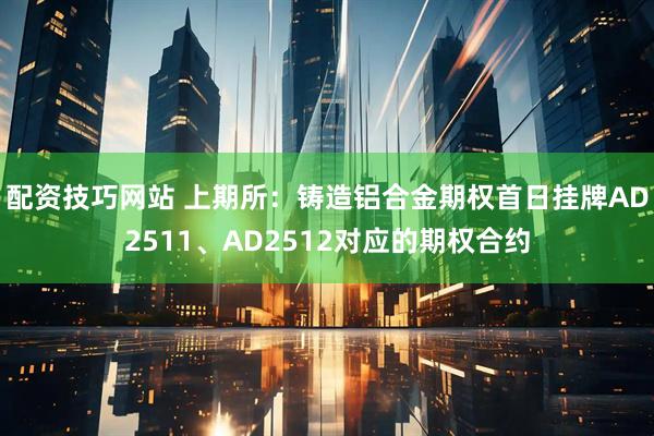 配资技巧网站 上期所：铸造铝合金期权首日挂牌AD2511、AD2512对应的期权合约